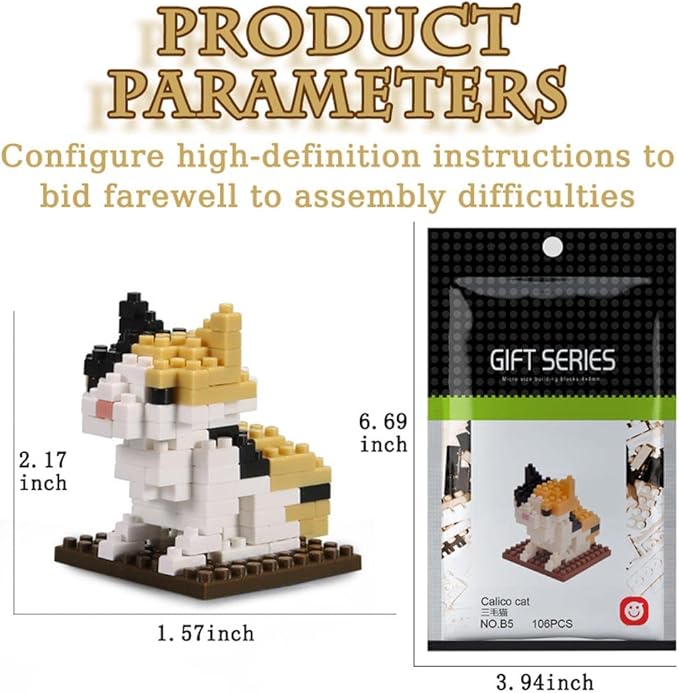 12 Packs Mini Animals Building Blocks Sets Dog Cat Building Toys Party Favors for Kids Educational Brick Kits,Goodie Bags,Classroom Prizes, Birthday Valentines Easter Gifts for Kids Boys
