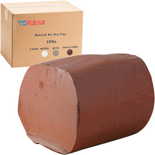 Air Dry Clay 10 LBs, Pottery Modeling Clay for All Purpose Hand Modeling and Throwing, Non-Toxic (Terra Cotta)