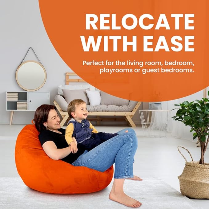 Bean Bag Stuffed Animal Storage Or Cover | No Filler | Extra Large | for Adults Or Kids | Double Stitched | Durable Zipper | Premium Microsuede