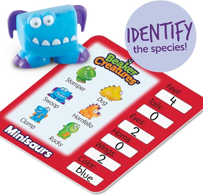 Learning Resources Beaker Creatures Reactor Pod, Homeschool, STEM Toys, Science and Experiments for Kids, 3 Piece Set, Series 1