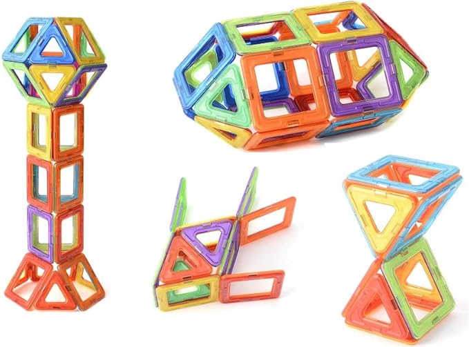 Magnetic Building Blocks Set – 30 Colorful Tiles for Kids | STEM Educational Toys for Creative Play | Safe & Durable Construction Blocks | Perfect for 3+ Years Old