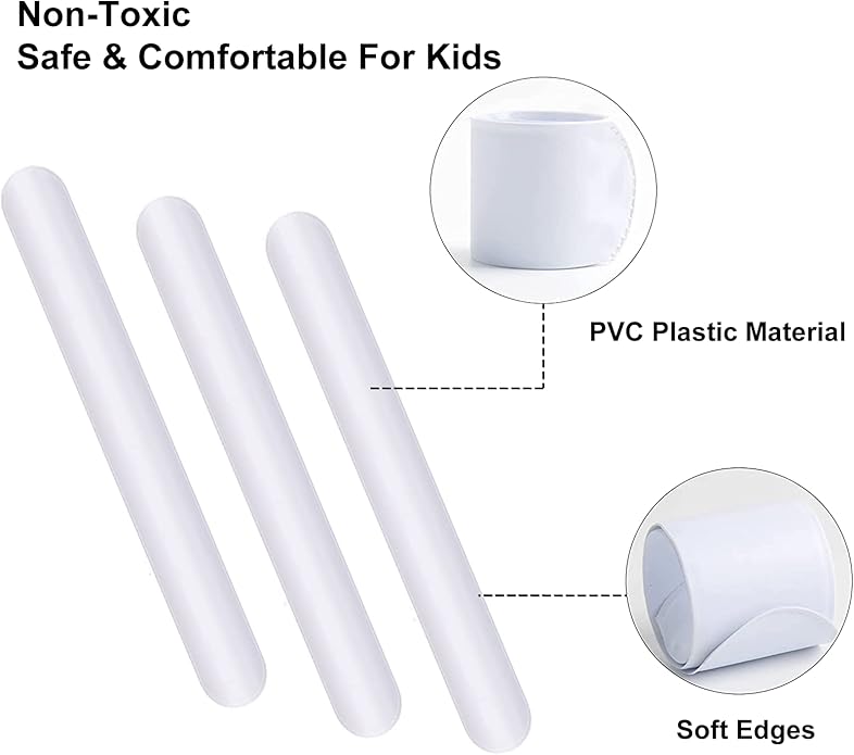 White Slap Bracelets, DIY Slap Bracelets for Kids Blank Slap Bracelets Bulk Craft Painting Vinyl Wristband for Party Favors