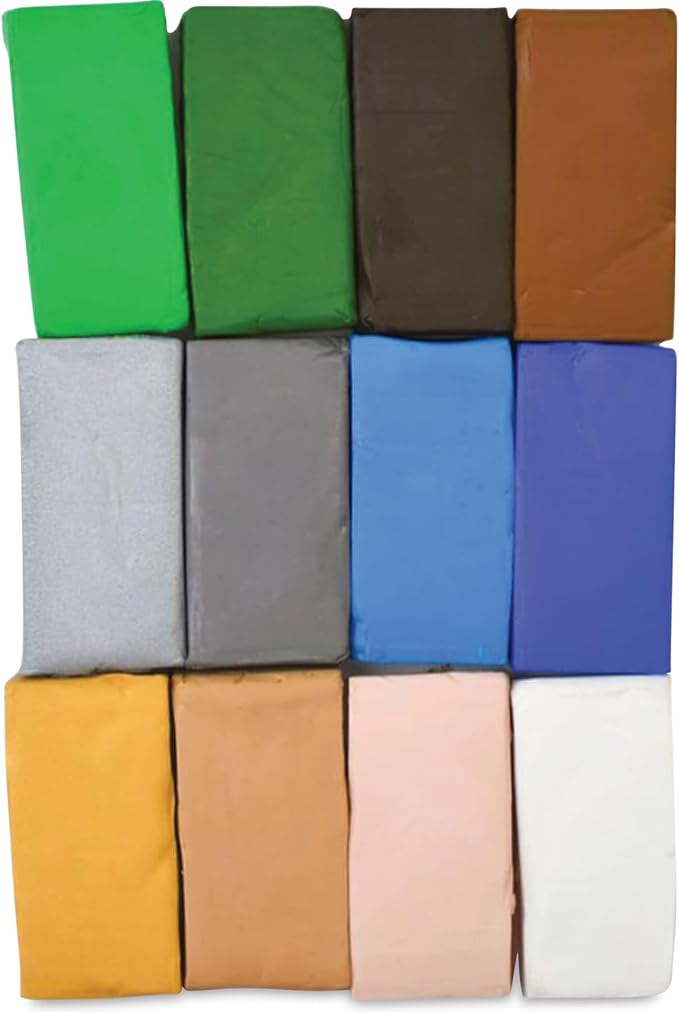 Sculpey III 12 Natural Colors of Polymer Oven-Bake Clay, Non Toxic 12 oz., great for modeling, sculpting, holiday, DIY & school projects. great for all skill levels Kids, beginners and artists!