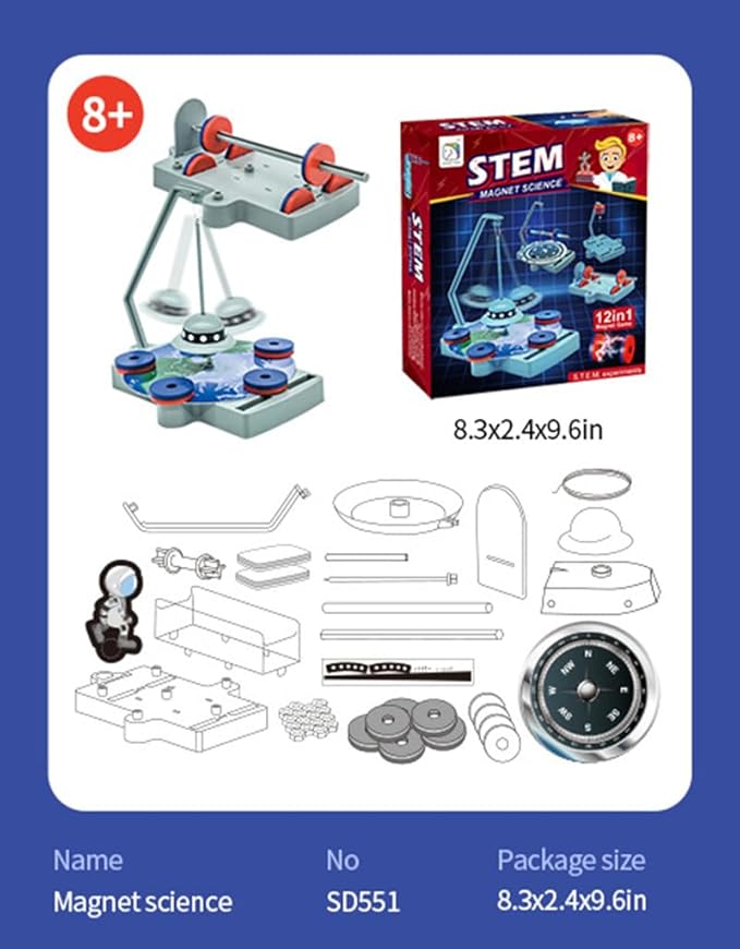 Magnetic Science Kit - Educational DIY for Kids 6+ Years, STEM Project Gifts for Boys and Girls