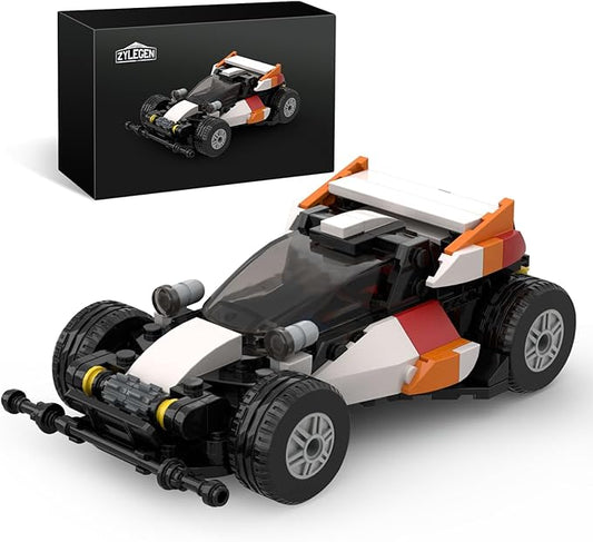 ZYLEGEN Sports Car MOC Building Block,Speed Champions Racing Cars Blocks Building Sets Toys, Technique Cyber Buggy Vehicle DIY Building Bricks for Kids and Adults,Birthday, Christmas Day Gift(Orange)
