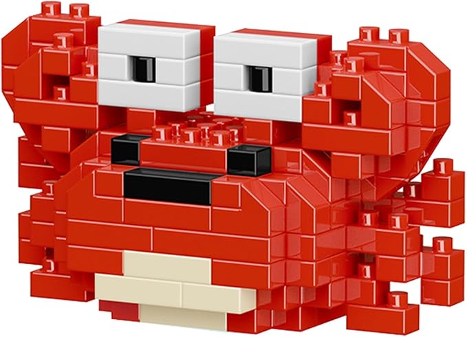 Marine Animals Building Blocks Sets Mini Building Blocks Ocean Animal Sea Creatures Building Blocks Set Mini Building Blocks Toys STEM Gifts for Kids Adult(Crab)