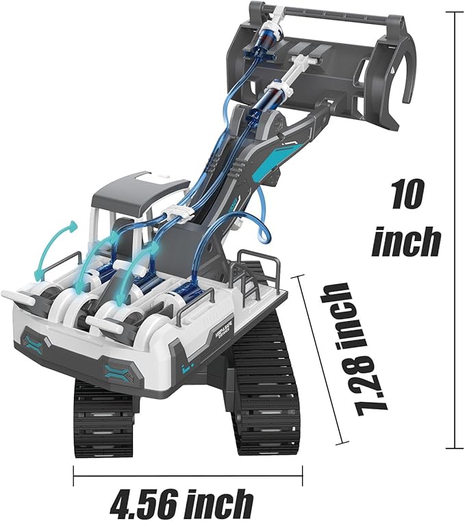 6-in-1 Educational Building Science Experiment Set - Hydraulic Powered Robot Kit Toys for Kids| STEM Toys for Boys Age 8-12,13,14,15, The Best Gifts for Kids Boys Girls