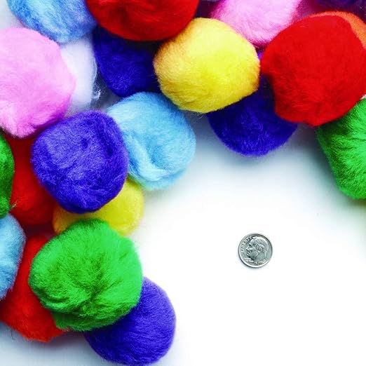 Colorations Super Fluffy Soft Acrylic Jumbo Pom Poms, Set of 50, 2 inches, Resealable Bag, for Kids, Arts & Crafts, DIY Crafts, Hobby Supplies, Creative Craft DIY Material, Quality