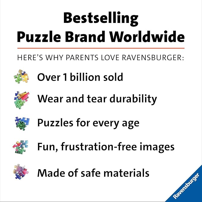 Ravensburger Disney Princesses Puzzle Set | 3 x 49-Piece Jigsaw Puzzles | Unique Piece Design | Fosters Brain Development in Kids | FSC Certified Materials