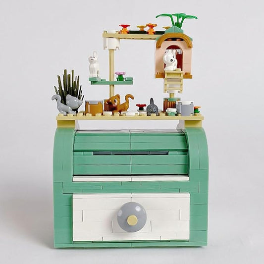 DIY Jewelry Storage Box Gift Box Building Blocks Toy Set, Mini Blocks Ring Box Building Set, Home Decoration Best Gift for Gilrs 495PCS