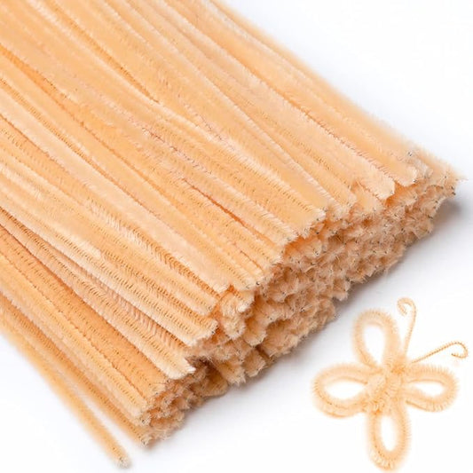 Eppingwin 200pcs Pipe Cleaners, Beige Pipe Cleaners Craft Supplies,Chenille Stems for DIY Arts Crafts Project(Beige)