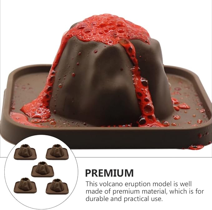 Toddmomy 5Pcs Volcanic Model Volcano Science Kit Volcano Eruption Toy Volcano Prop Scientific DIY Demonstration Model Fairy Garden Landscape Decoration