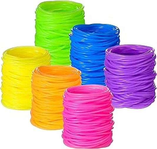 Sratte Jelly Bracelets Bulk Rainbow Glow Bracelets Multicolor Silicone Bracelet 80s Accessories Bracelets Neon Bracelets Glow in the Dark for Adults Women Party Favors