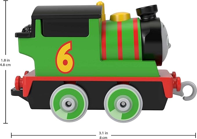 THOMAS & FRIENDS Toy Train, Percy Diecast Metal Engine, Push-Along Vehicle for Preschool Pretend Play, HBY22