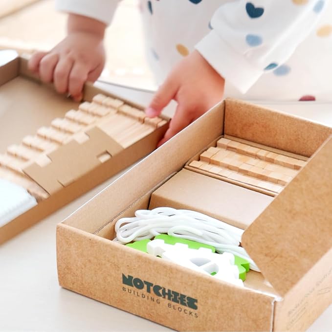 Jovi-mindly Dream House Building Blocks Set Wooden Blocks Toys (107 pcs) with Door and Windows, Educational Classic Wooden Blocks for Toddlers Ages 3+ Boys and Girls Aged,FSC Certified