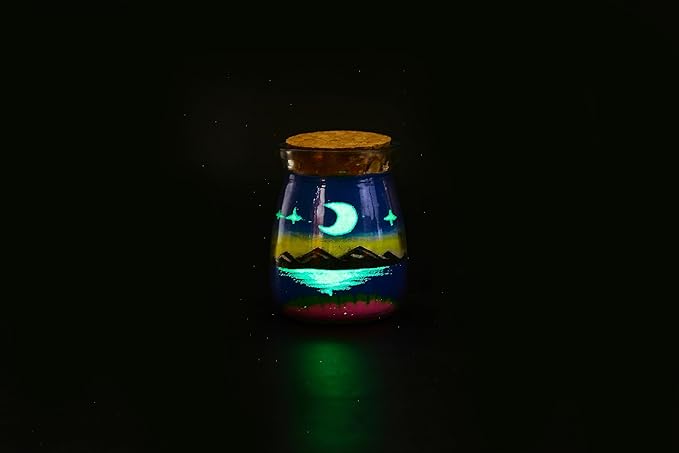 YUANLUGV Sand Art Bottles, Colored Sand with Luminous Sand Art Crafts for Gift Kids, Elegant and Exquisite Sand Art Craft Bottle,Gifts for Girls Boys Kids Women Birthday (c)