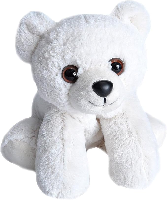 Wild Republic Polar Bear Plush, Stuffed Animal, Plush Toy, Gifts for Kids, Hug’Ems 7"