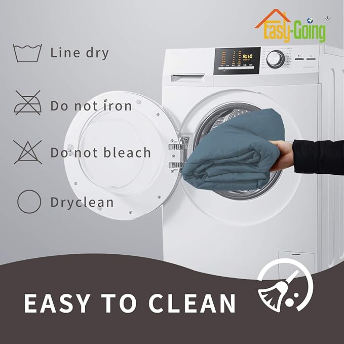 Easy-Going Sofa Slipcover Loveseat Cover Waterproof Couch Cover Washable Sofa Cover for 2 Cushion Couch Non-Slip Fabric Furniture Protector with Pocket for Pets Kids Dog Cat (Loveseat, Light Blue)