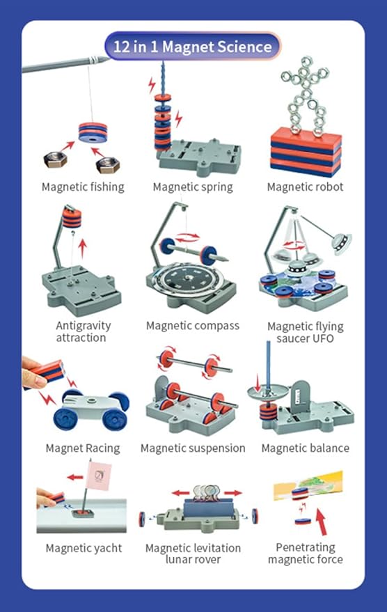 Magnetic Science Kit - Educational DIY for Kids 6+ Years, STEM Project Gifts for Boys and Girls