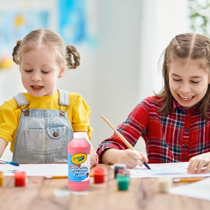 Crayola Washable Paint for Kids, Red Kids Paint, 16 Ounce Squeeze Bottle