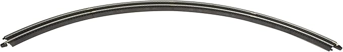 Bachmann Trains - Snap-Fit E-Z Track 18” Radius Curved Track (4/card) - Steel Alloy Rail With Black Roadbed - HO Scale