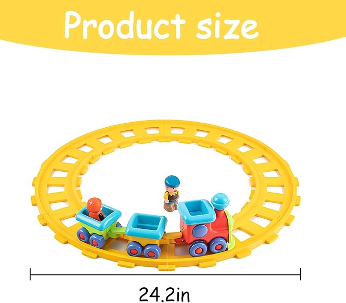 Baby Toys Train Set-Musical Electric Train Toys,Toddler Electric Train Set,Musical Train Toys with Tracks,Birthday Gifts for 12 18 Month 1 2 3 4 Year