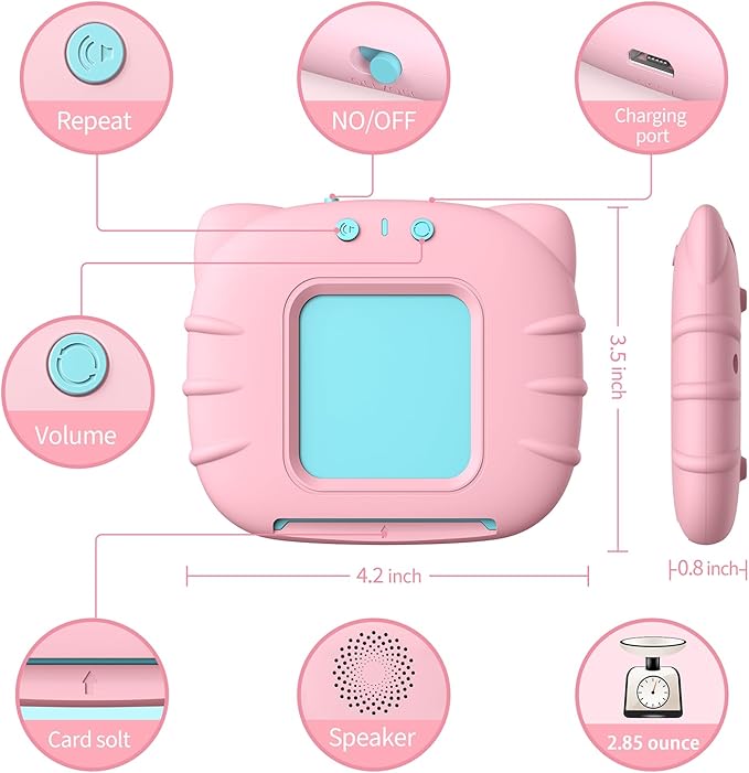 Kidzdo Learning Toys for Toddler 2-4 Years - 254 Sight Words Talking Flash Cards with Music, ABC 123, etc, Pocket Speech Therapy Toys, Educational Teaching Gifts for Ages 2 3 4 5 Years Old Girls