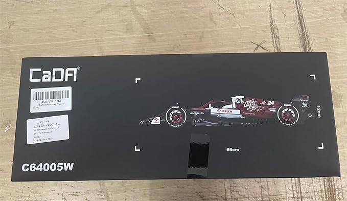 CaDA C64005w Alfa Romeo F1 Race Car C42 Building Blocks Set, 1868 PCS 1: 8 MOC Creative Building Blocks, Excellent Racer Model and Collection STEM Gift for 8+ Kids Teens and Adults