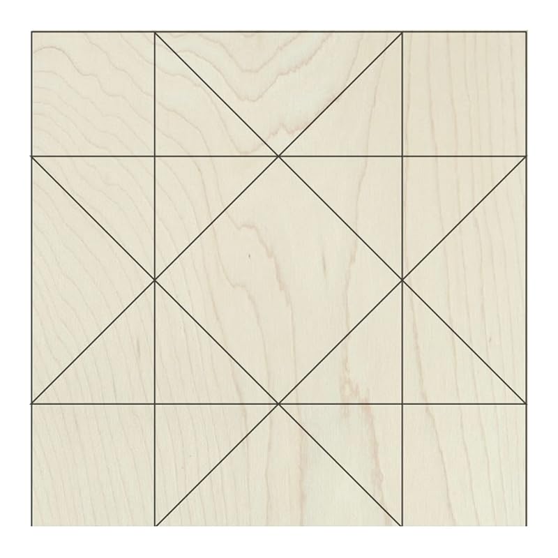 Unfinished Sawtooth Star Barn Quilt Square Wooden Sign Painting Kit, Country Decor Wall Art Quilts Blocks to Paint (12 inches, HST Square) AVTRBoutique