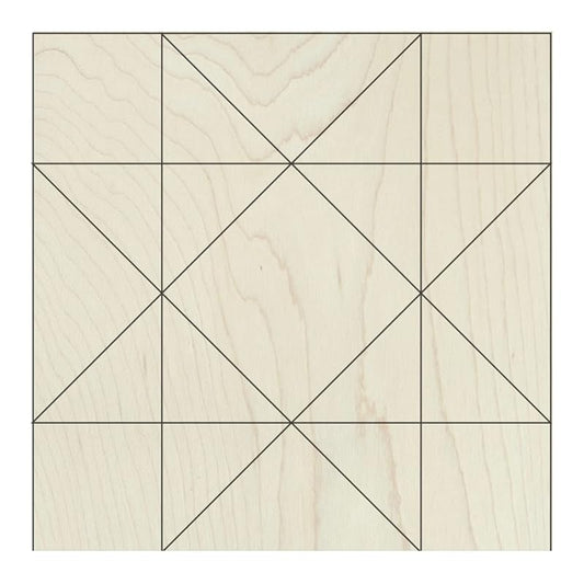 Unfinished Barn Quilt Square Wooden Sign, Country Decor Canvas Quilts Blocks (18 inches, HST Square)