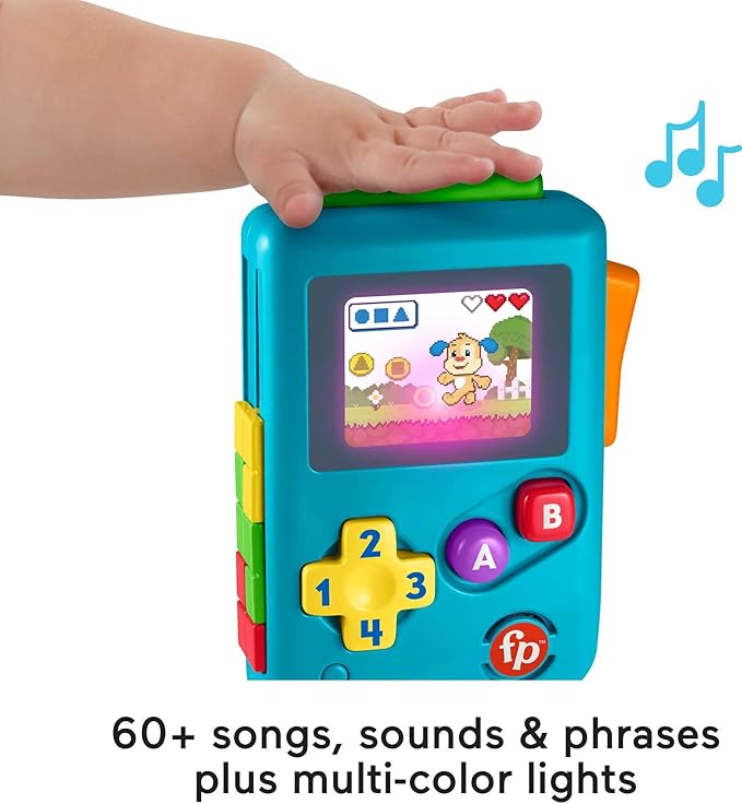 Fisher-Price Baby & Toddler Toy Laugh & Learn Lil’ Gamer Pretend Video Game with Lights & Music for Infants Ages 6+ Months