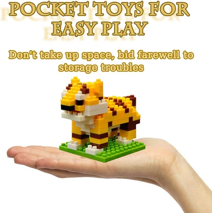 12 Packs Mini Forest Animals Building Blocks Toys Party Favors for Kids,STEM Educational Brick Kits,Goodie Bags, Classroom Prizes, Birthday Valentines Easter Gifts for Kids Boys Girls 1347PCS