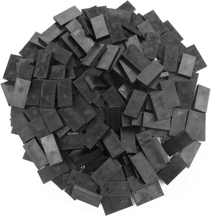 Bulk Dominoes Plastic Bulk 100pcs – Building and Stacking and Chain Reaction Toppling STEAM Toy Blocks for Kids (Black)