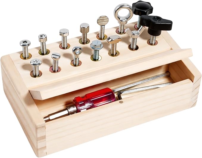 INIFEIDALA Kids Tool Set,Montessori Toys for 3 4 5 Year Old,Montessori Screwdriver Board Set,Sensory Preschool Learning for Toddler Travel,Fine Motor Skills - STEM Toys