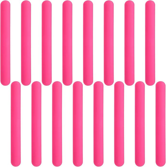 Silicone Rubbber Slap Bracelets Plain Slap Bracelets Wrist Soft and Safe Slap Bands Wrap Band for School Party Favors DIY Painting Wristband Craft