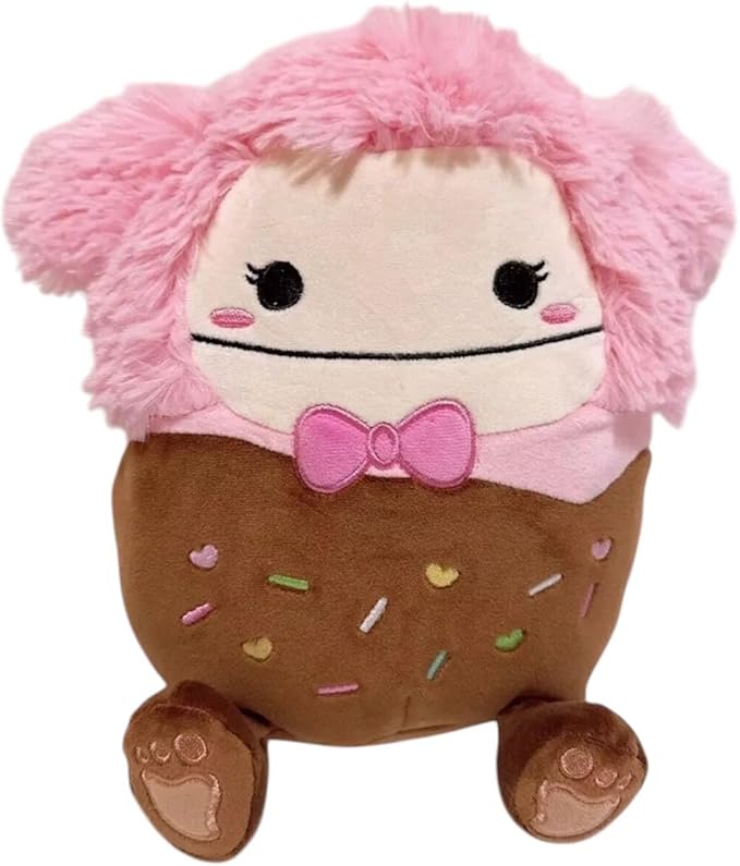 Squishmallows 2025 Original 8-Inch Valentine Squad Plush - Collectible Soft & Squishy Mini Stuffed Animal Toy - Add to Your Squad - Gift for Kids, Girls & Boys (Brina The Cupcake Bigfoot)