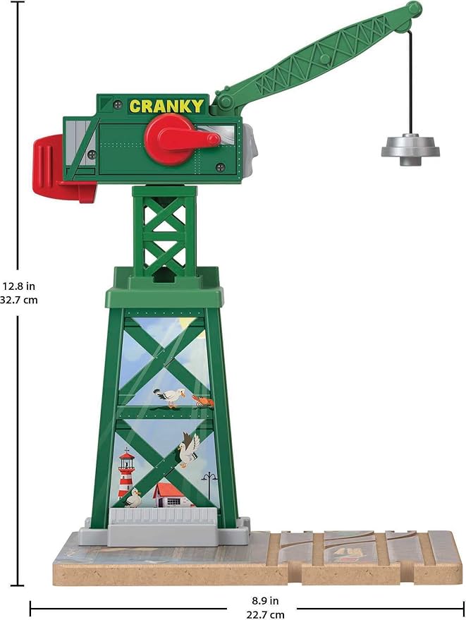 Thomas & Friends Wooden Railway Toy Train Set Brendam Docks Wood Playset with Cranky The Crane for Preschool Kids Ages 3+ Years (Amazon Exclusive)