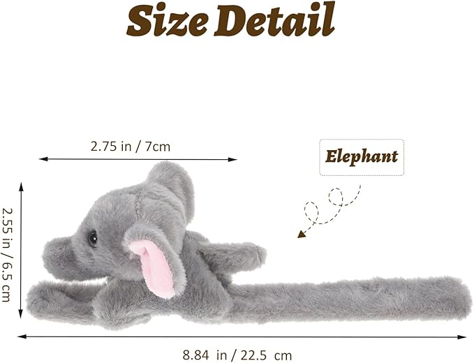 Toddmomy Plush Animal Wristband Stuffed Animals Slap Bracelet Plush Animal Slap Bracelets Animal Wrist Slap Bracelet for Kids Birthday Party Costume Props