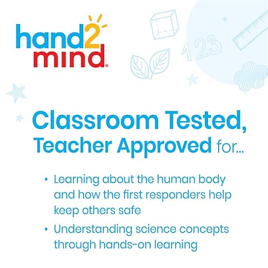 hand2mind Head to Toe Human Body Science Kit, Slime Kit, STEM Kit for Kids, Includes Kids Stethoscope That Works, Human Body Learning, Human Anatomy for Kids, Kids Doctor Kit, Homeschool Supplies