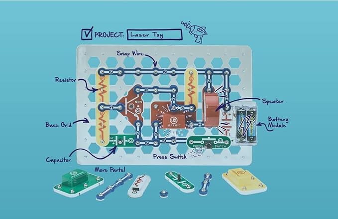 Snap Circuits Extreme SC-750 Electronics Exploration Kit - Over 750 Projects, Full Color Manual, 80+ Parts for STEM Education, Kids 8+