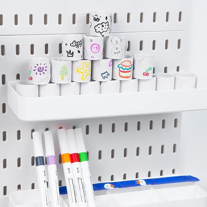 Viicoor 48 PCS White Slap Bracelets Snap Bracelet Party Favors Basket Bag Filler DIY Blank Bracelets School Prizes Birthday Gifts Bulk (23-White Styles-48pcs)