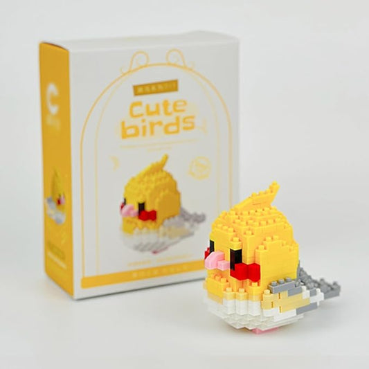 Birds Building Blocks for Adults Mini Building Blocks Birds Building Bricks Toy Micro Block Building Set Gift for Kids and Adults-249 PCS(Cockatiel B)