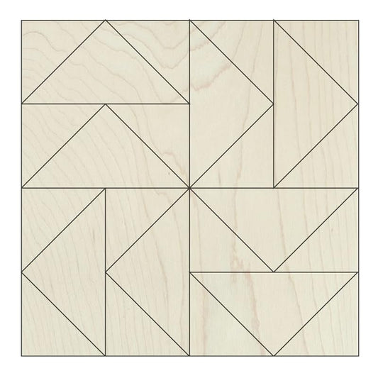 Unfinished Barn Quilt Square Wooden Sign, Country Decor Canvas Quilts Blocks (15 inches, Flying Geese)