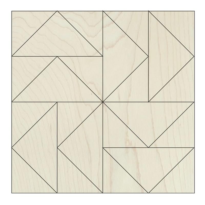 Unfinished Sawtooth Barn Quilt Square Wooden Sign, Arrow Country Decor Canvas Quilts Blocks (12 inches, Flying Geese) AVTRBoutique