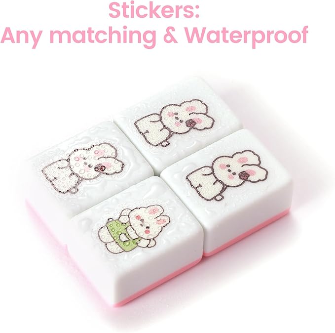 Seaside Escape Game Blocks, Mahjong Game Set with 49 Tiles 35mm, Mahjong Tile Game(Pink)