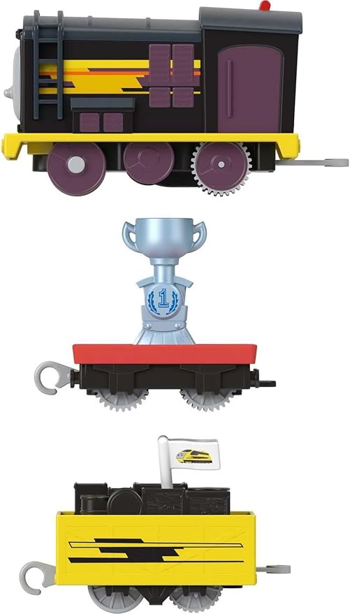 Thomas & Friends Motorized Toy Train Deliver The Win Diesel Battery-Powered Engine with Cargo for Preschool Pretend Play Kids Ages 3+ Years