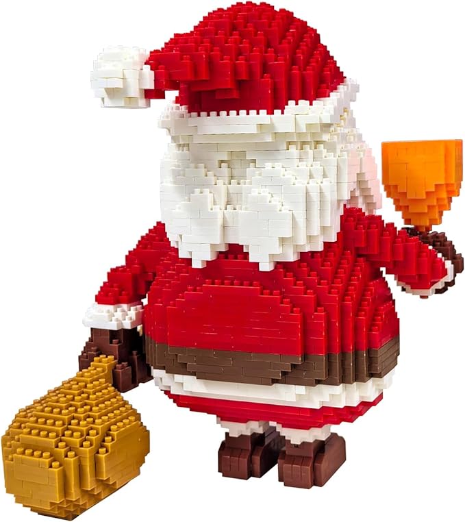 Building Bricks 2500+ Pieces Set - Classic Cartoon Characters Building Blocks - Mini Building Block for Boys Girls & Adults (Santa Claus)