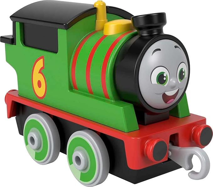 THOMAS & FRIENDS Toy Train, Percy Diecast Metal Engine, Push-Along Vehicle for Preschool Pretend Play, HBY22