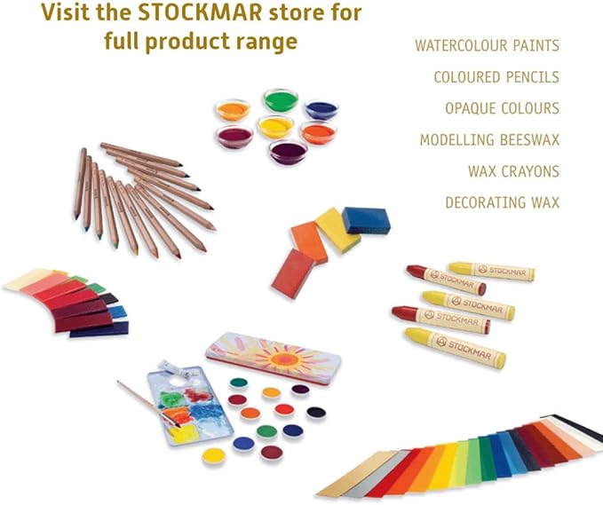 Stockmar Natural Modelling Beeswax -15 Color Beeswax Sheets Set - for Kids,Toddlers, Artists, Waldorf Organic Art Supplies, Non Toxic Beeswax, Non Drying Beeswax Modeling Wax for Homeschoolers