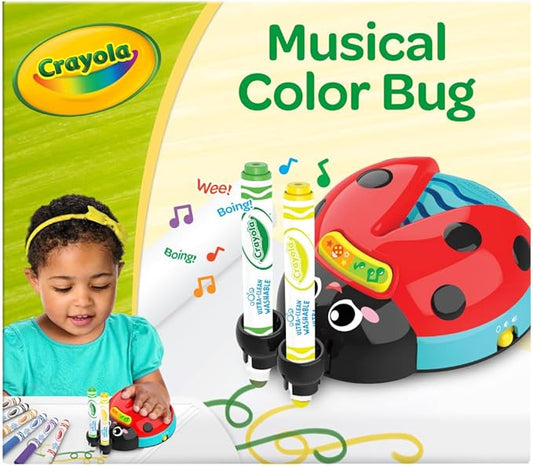 Crayola Musical Color Bug, Toddler Sensory Toy, Ladybug Toy for Kids, Arts & Crafts, Gifts for Toddlers, Ages 2, 3, 4